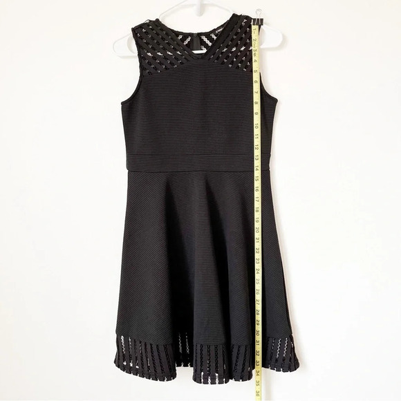 Zunie Girls Black Cut Out Fit and Flare Sleeveless Dress 16 - Picture 6 of 10